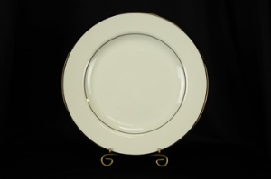 Salad Plate, Cream with Gold Trim, 7-inch